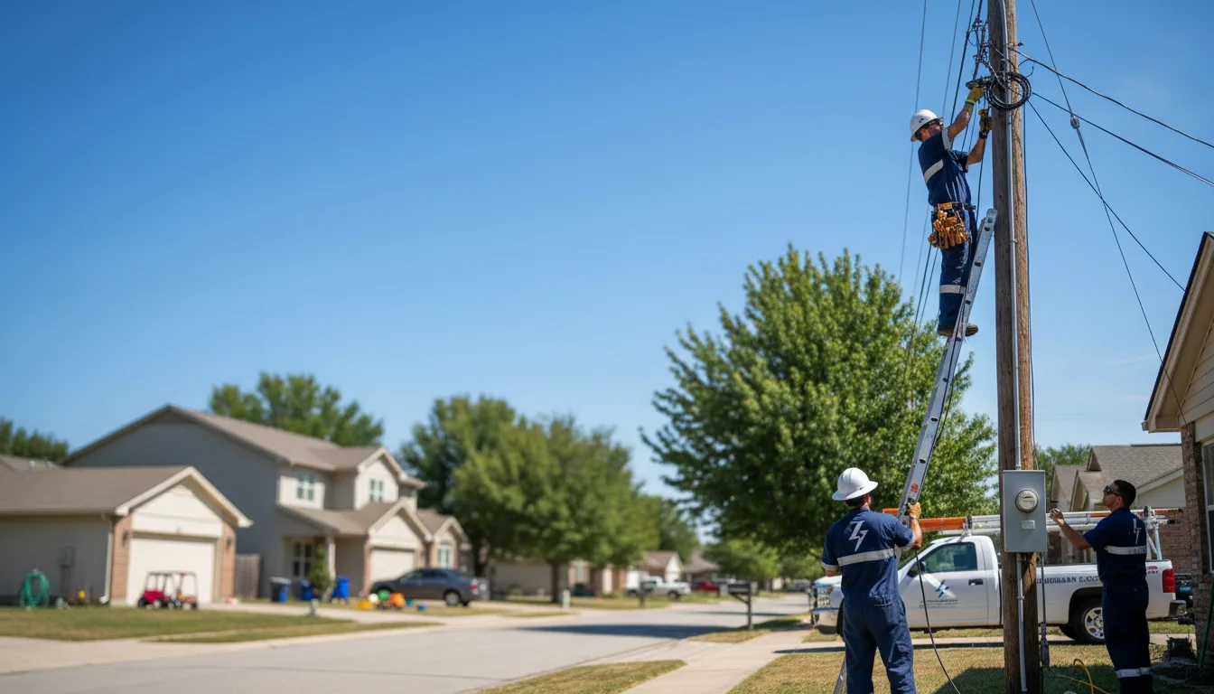 Residential electrician providing installation services in Deshler, NE